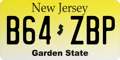 NJ license plate B64ZBP