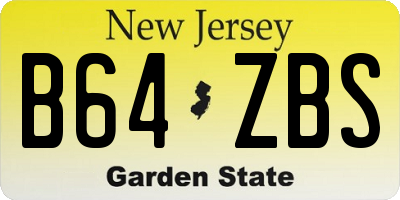 NJ license plate B64ZBS
