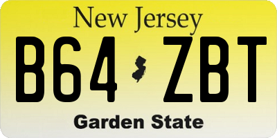 NJ license plate B64ZBT