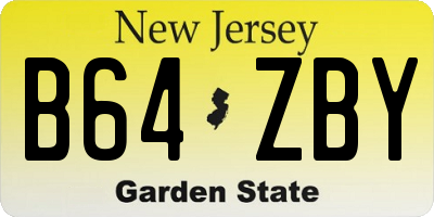 NJ license plate B64ZBY