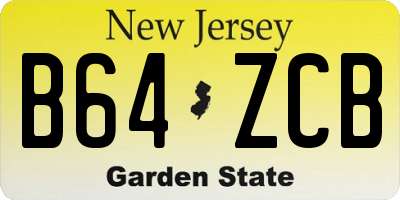 NJ license plate B64ZCB