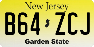 NJ license plate B64ZCJ