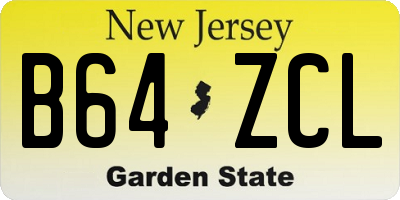 NJ license plate B64ZCL