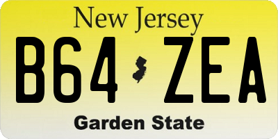 NJ license plate B64ZEA