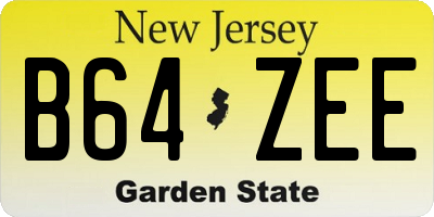 NJ license plate B64ZEE