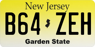 NJ license plate B64ZEH