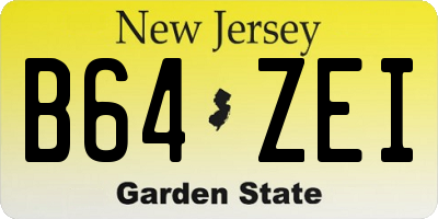 NJ license plate B64ZEI