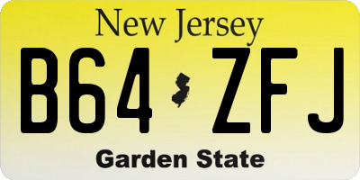 NJ license plate B64ZFJ