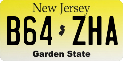 NJ license plate B64ZHA