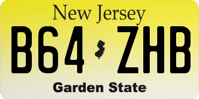 NJ license plate B64ZHB
