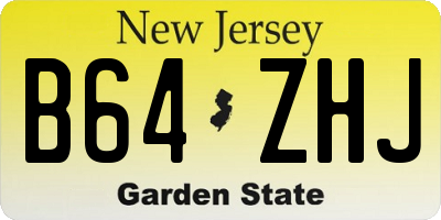 NJ license plate B64ZHJ