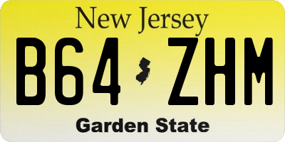 NJ license plate B64ZHM