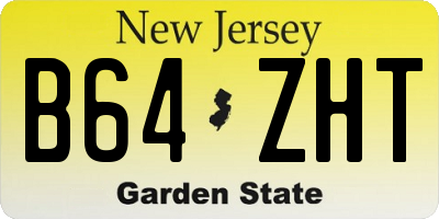 NJ license plate B64ZHT
