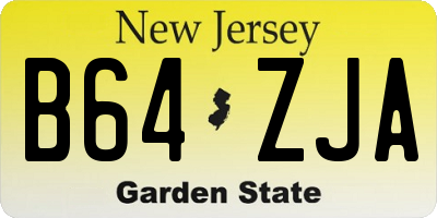 NJ license plate B64ZJA