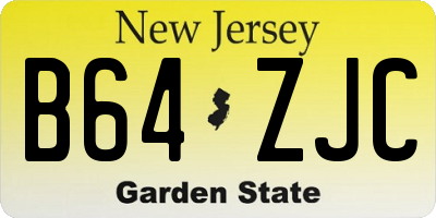 NJ license plate B64ZJC