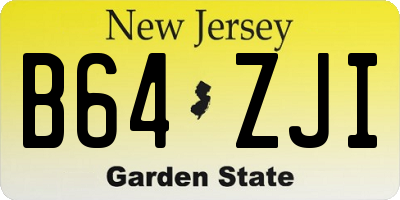 NJ license plate B64ZJI