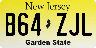 NJ license plate B64ZJL