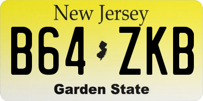 NJ license plate B64ZKB