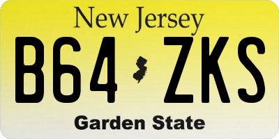 NJ license plate B64ZKS