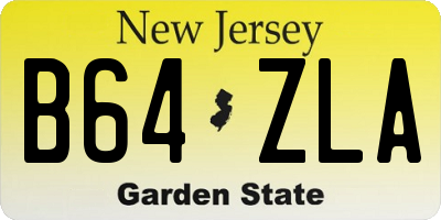 NJ license plate B64ZLA