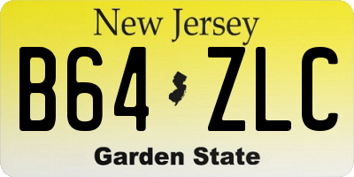 NJ license plate B64ZLC