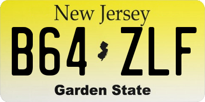 NJ license plate B64ZLF