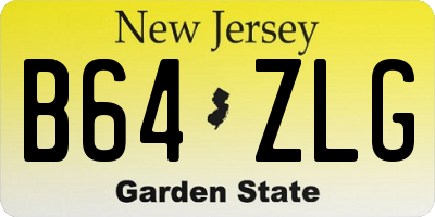 NJ license plate B64ZLG