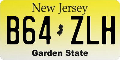 NJ license plate B64ZLH