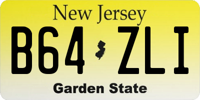 NJ license plate B64ZLI