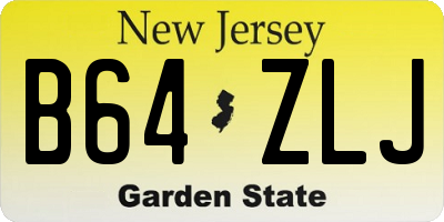 NJ license plate B64ZLJ