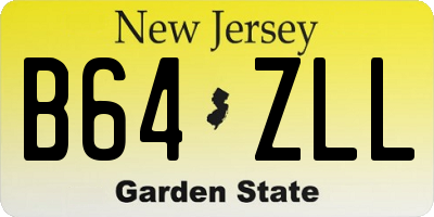 NJ license plate B64ZLL