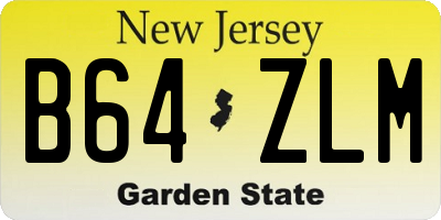 NJ license plate B64ZLM