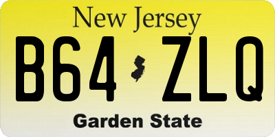 NJ license plate B64ZLQ