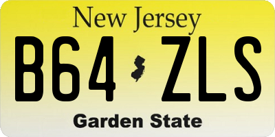 NJ license plate B64ZLS