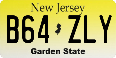 NJ license plate B64ZLY