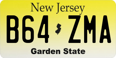 NJ license plate B64ZMA