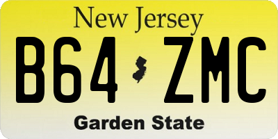 NJ license plate B64ZMC