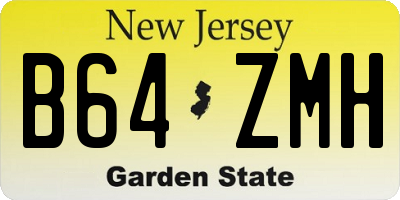 NJ license plate B64ZMH