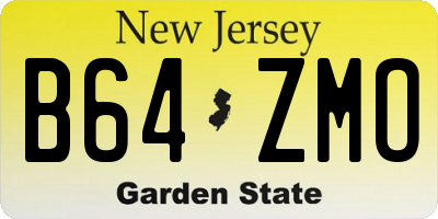NJ license plate B64ZMO