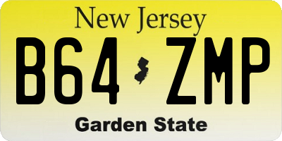 NJ license plate B64ZMP