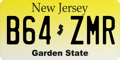 NJ license plate B64ZMR
