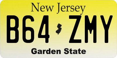 NJ license plate B64ZMY