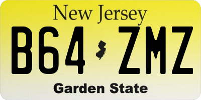 NJ license plate B64ZMZ