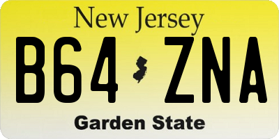 NJ license plate B64ZNA