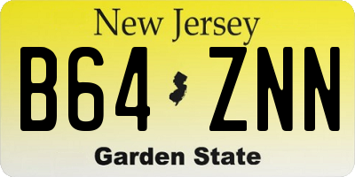 NJ license plate B64ZNN