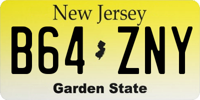 NJ license plate B64ZNY