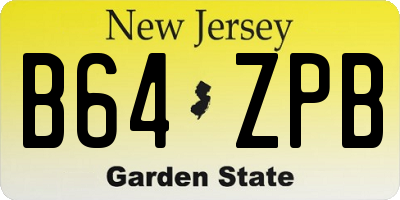 NJ license plate B64ZPB