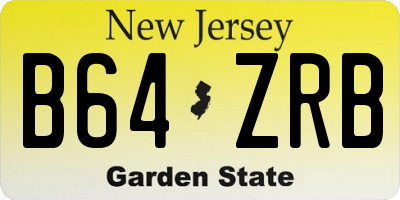 NJ license plate B64ZRB
