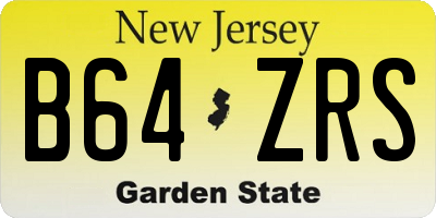 NJ license plate B64ZRS