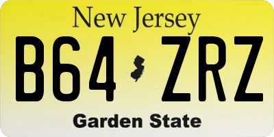 NJ license plate B64ZRZ